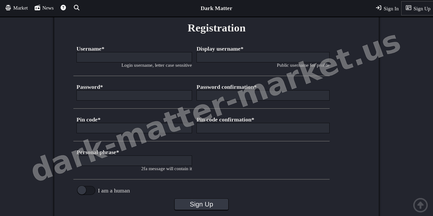 Account Registration Page